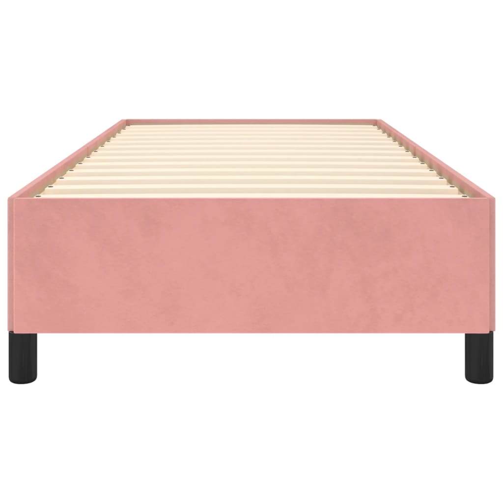 Cadre de lit sans matelas rose 80x200 cm velours - XIOS