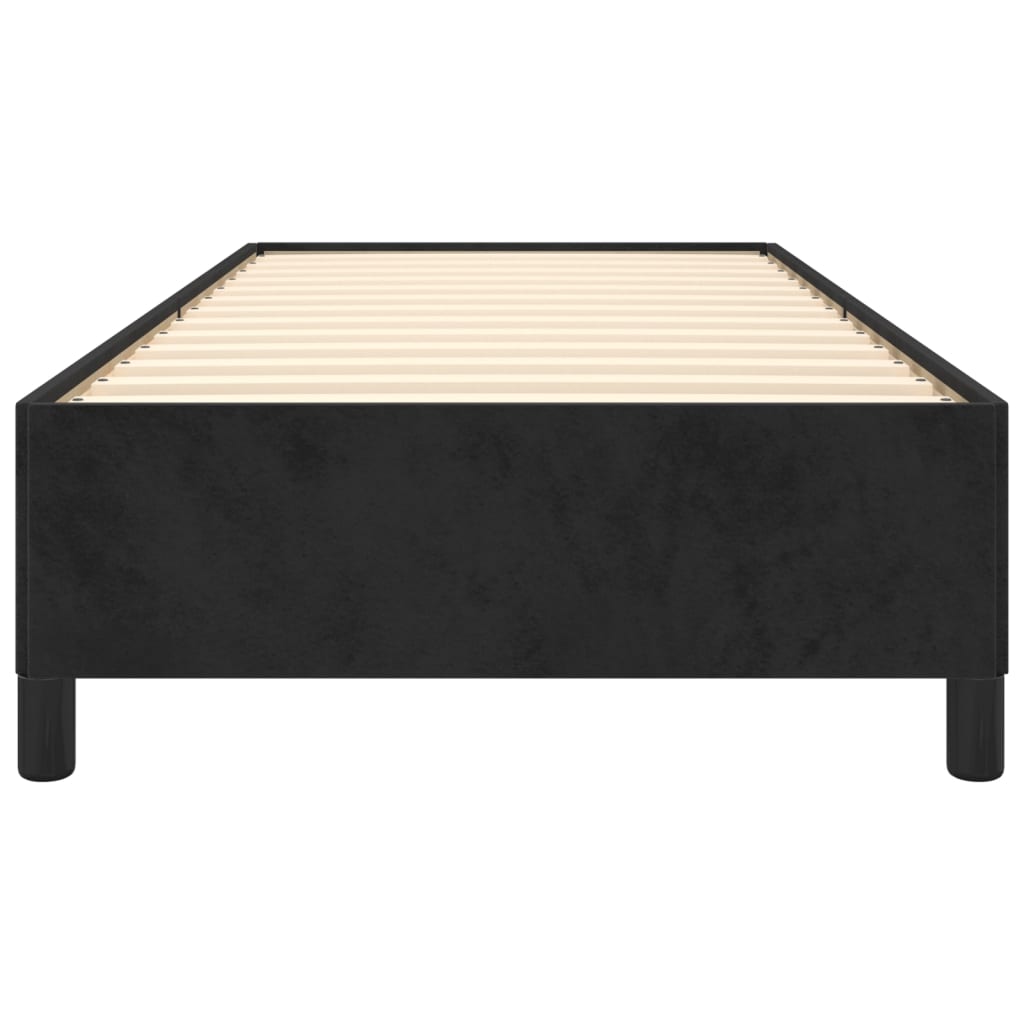 Cadre de lit sans matelas noir 90x190 cm velours - XIOS