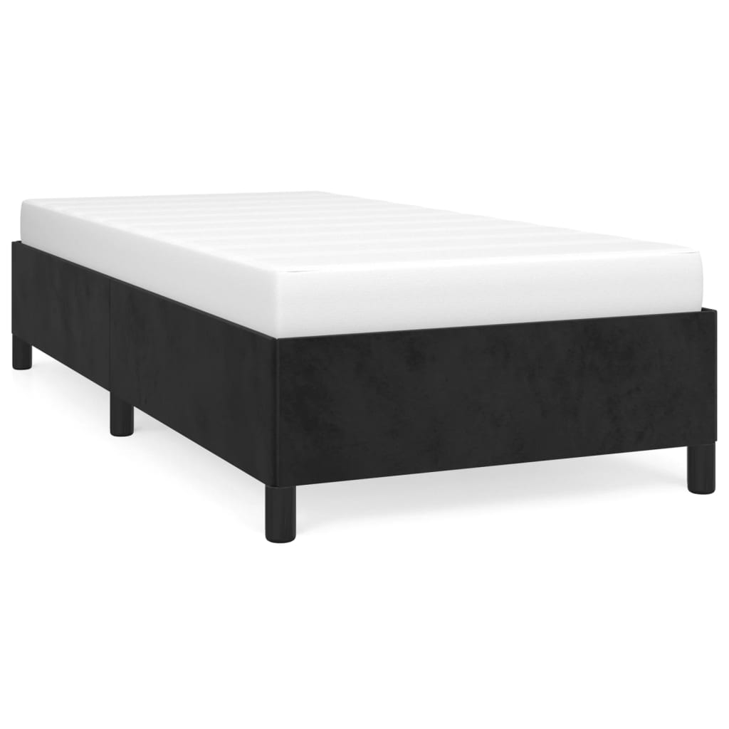 Cadre de lit sans matelas noir 90x200 cm velours - XIOS