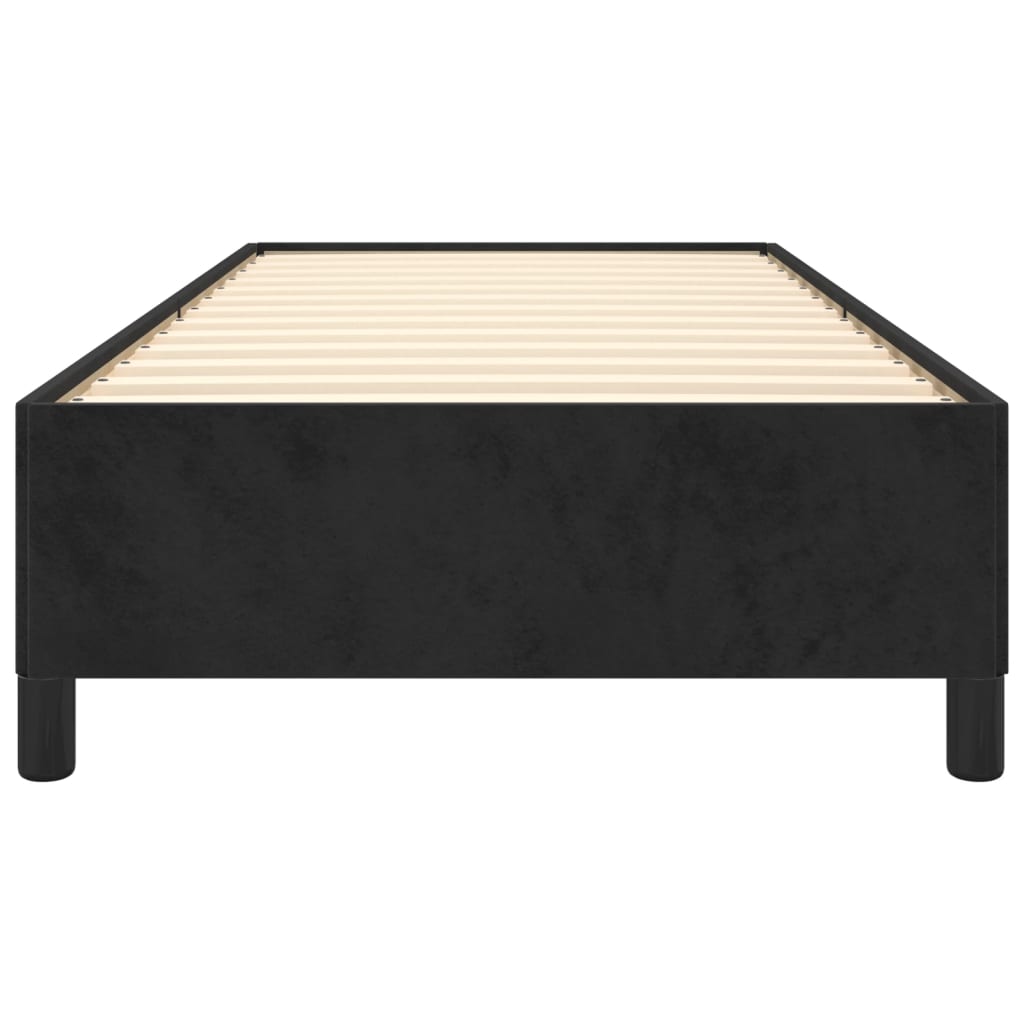 Cadre de lit sans matelas noir 90x200 cm velours - XIOS