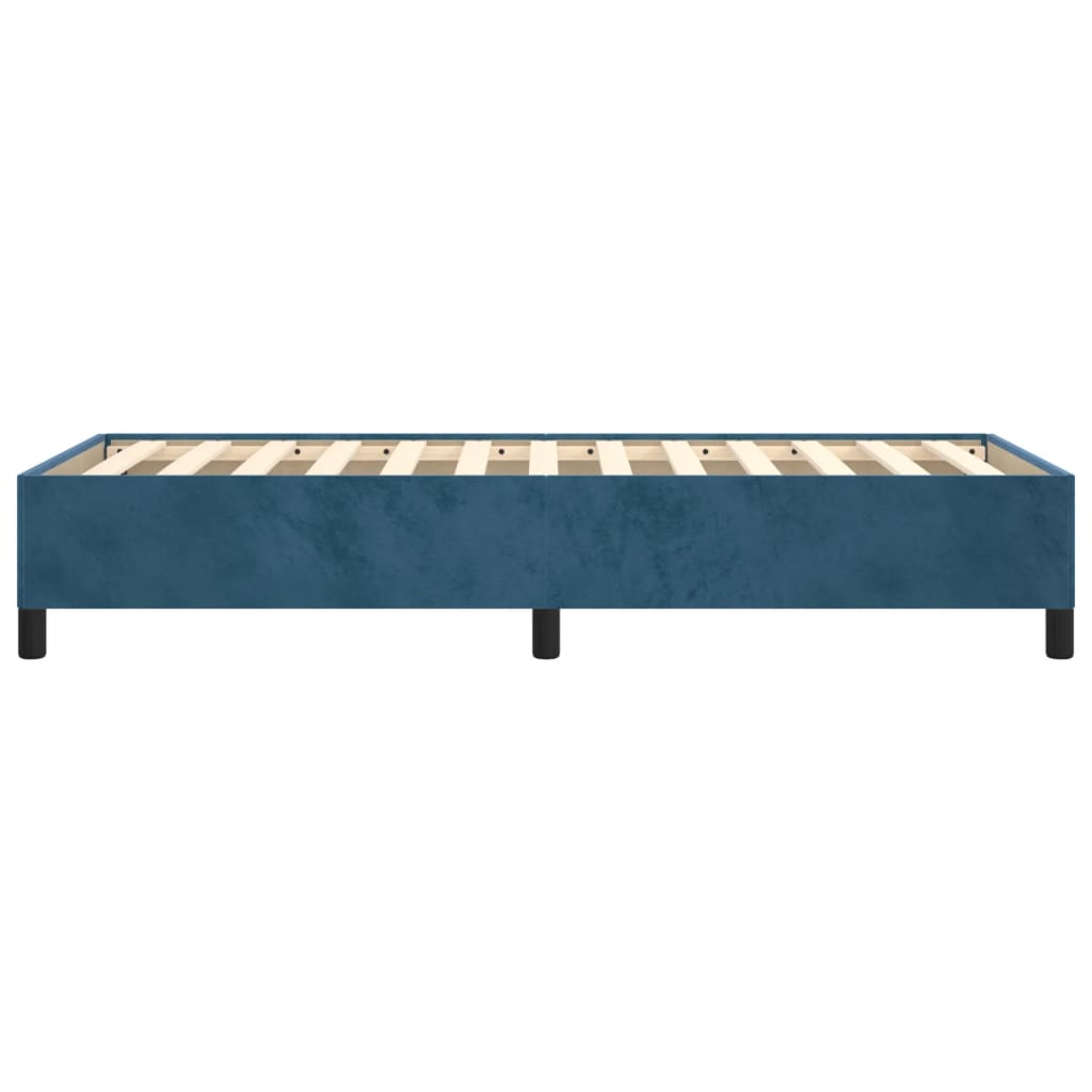 Cadre de lit sans matelas bleu foncé 90x200 cm velours - XIOS