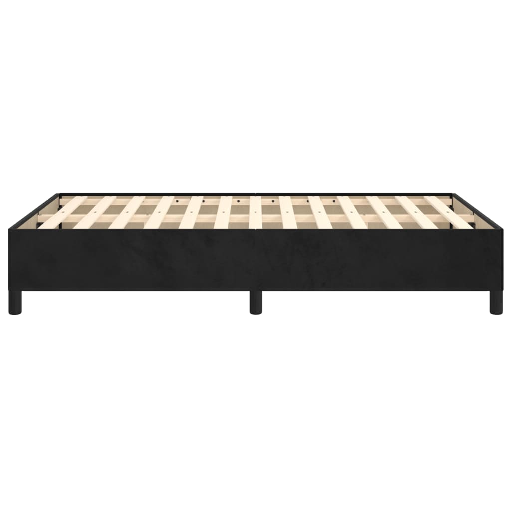 Cadre de lit sans matelas noir 120x200 cm velours - XIOS