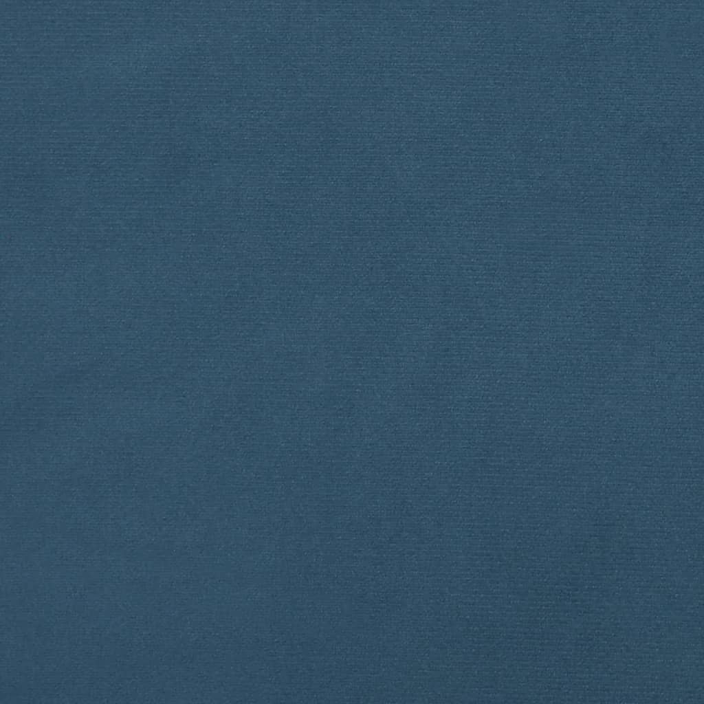 Cadre de lit sans matelas bleu foncé 140x190 cm velours - XIOS