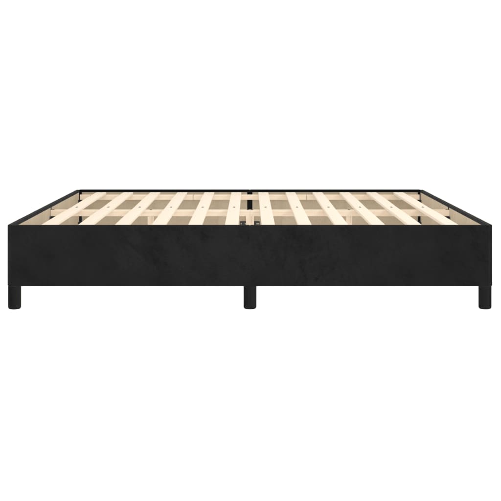 Cadre de lit sans matelas noir 200x200 cm velours - XIOS