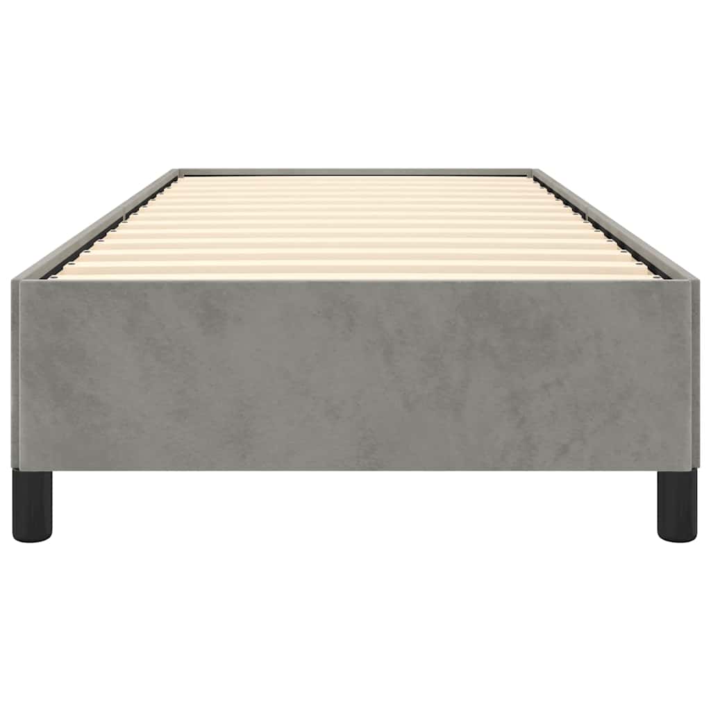 Cadre de lit gris clair 100x203 cm velours - XIOS