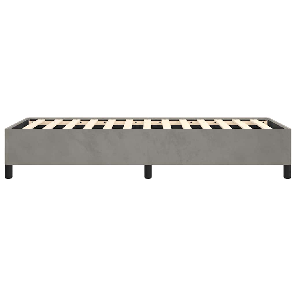 Cadre de lit gris clair 100x203 cm velours - XIOS
