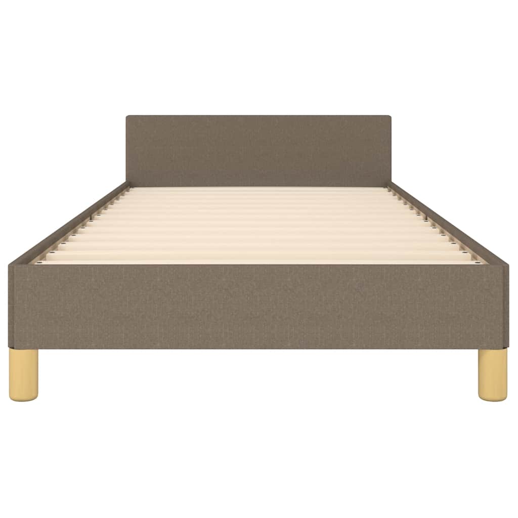 Cadre de lit avec tête de lit sans matelas taupe 90x190cm tissu - XIOS