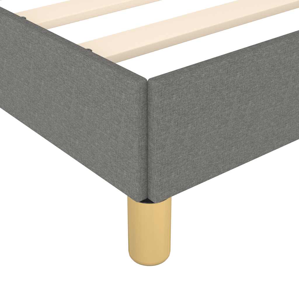 Cadre de lit sans matelas gris foncé 100x200 cm tissu - XIOS