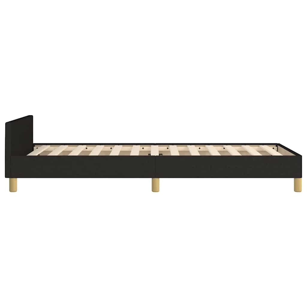 Cadre de lit sans matelas noir 100x200 cm tissu - XIOS