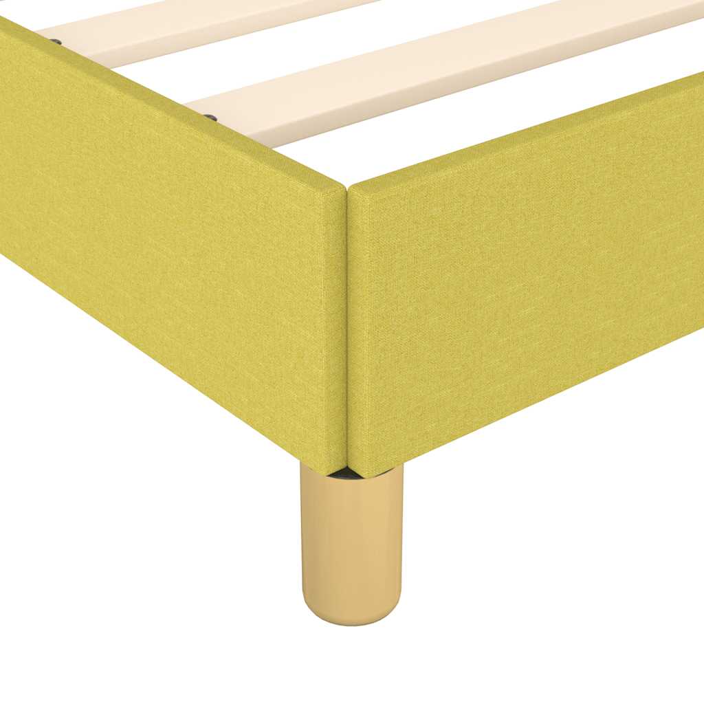 Cadre de lit sans matelas vert 100x200 cm tissu - XIOS