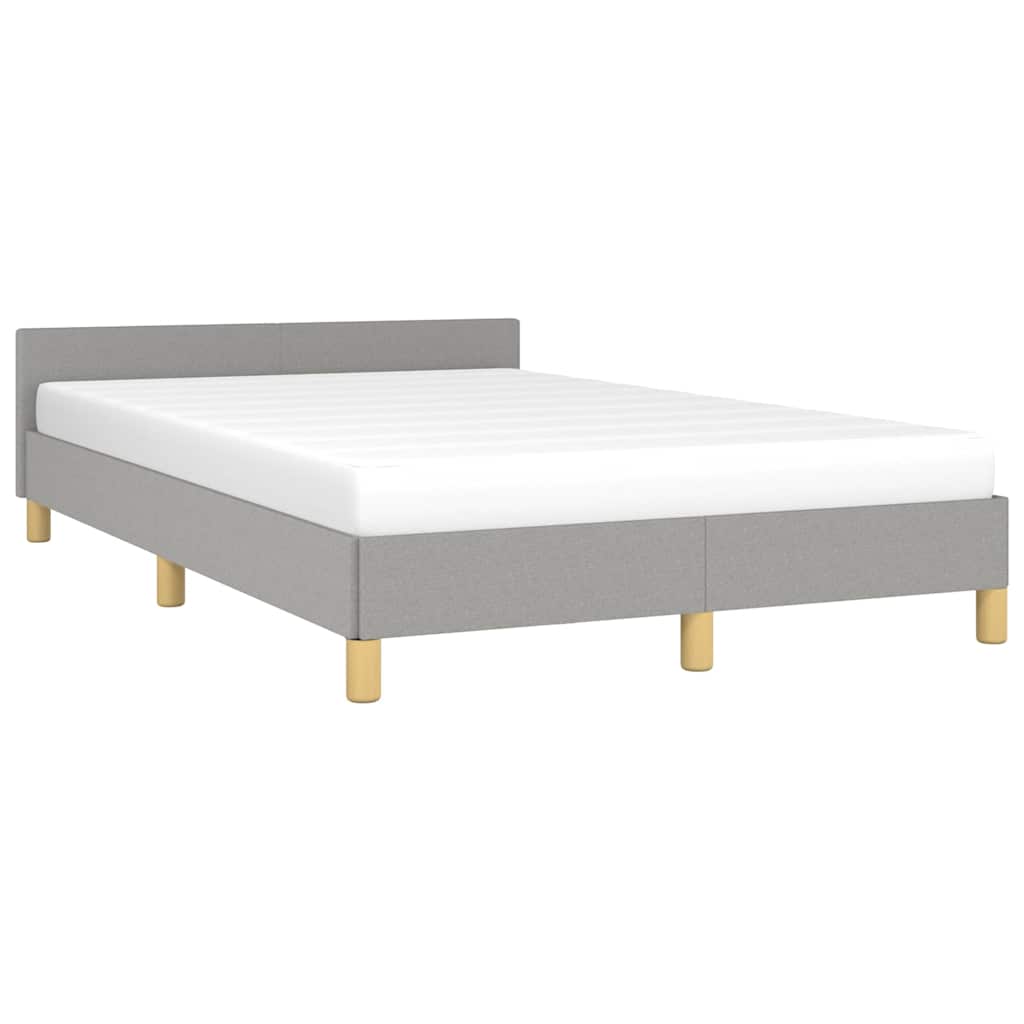 Cadre de lit sans matelas gris clair 120x200 cm tissu - XIOS