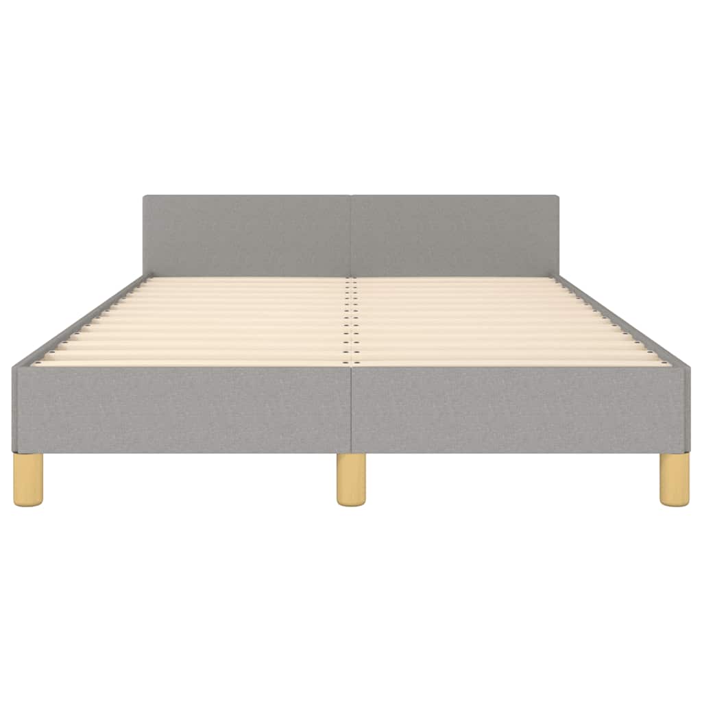 Cadre de lit sans matelas gris clair 120x200 cm tissu - XIOS