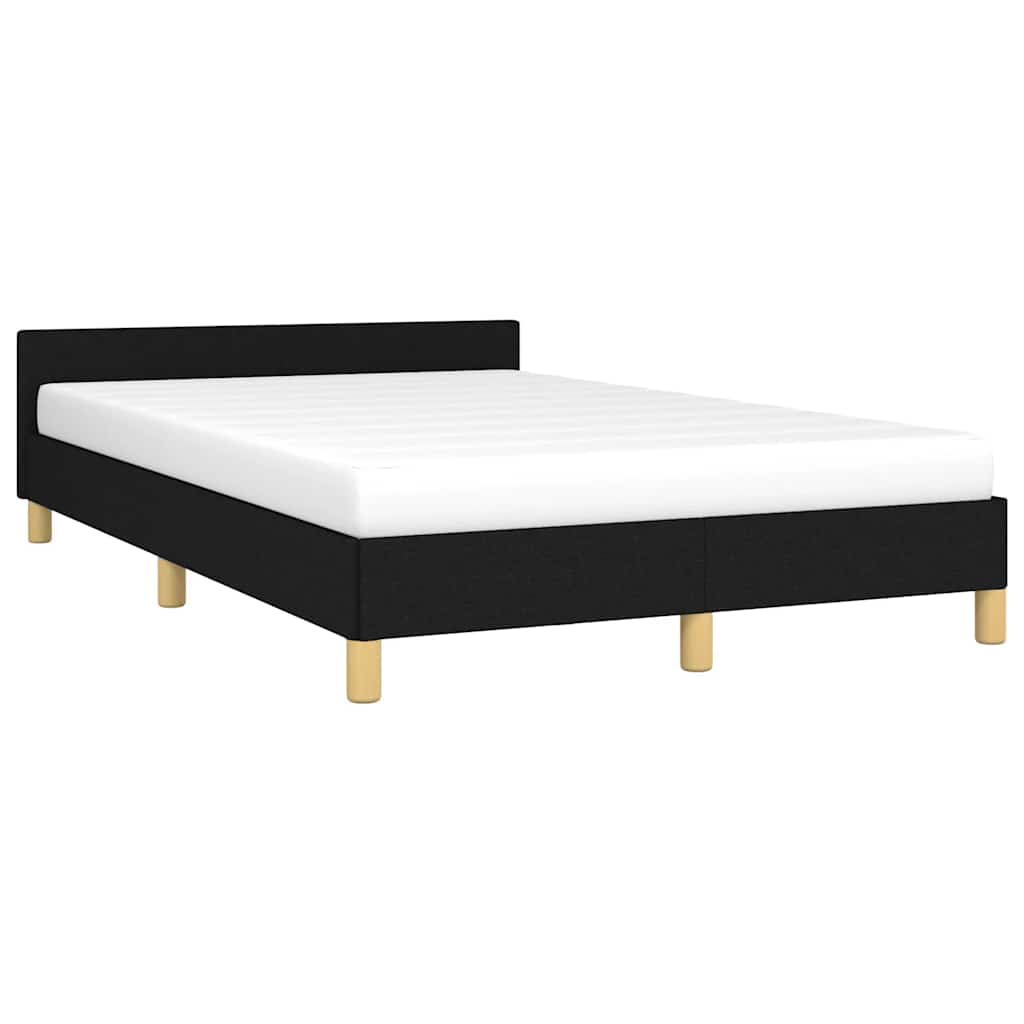 Cadre de lit sans matelas noir 120x200 cm tissu - XIOS