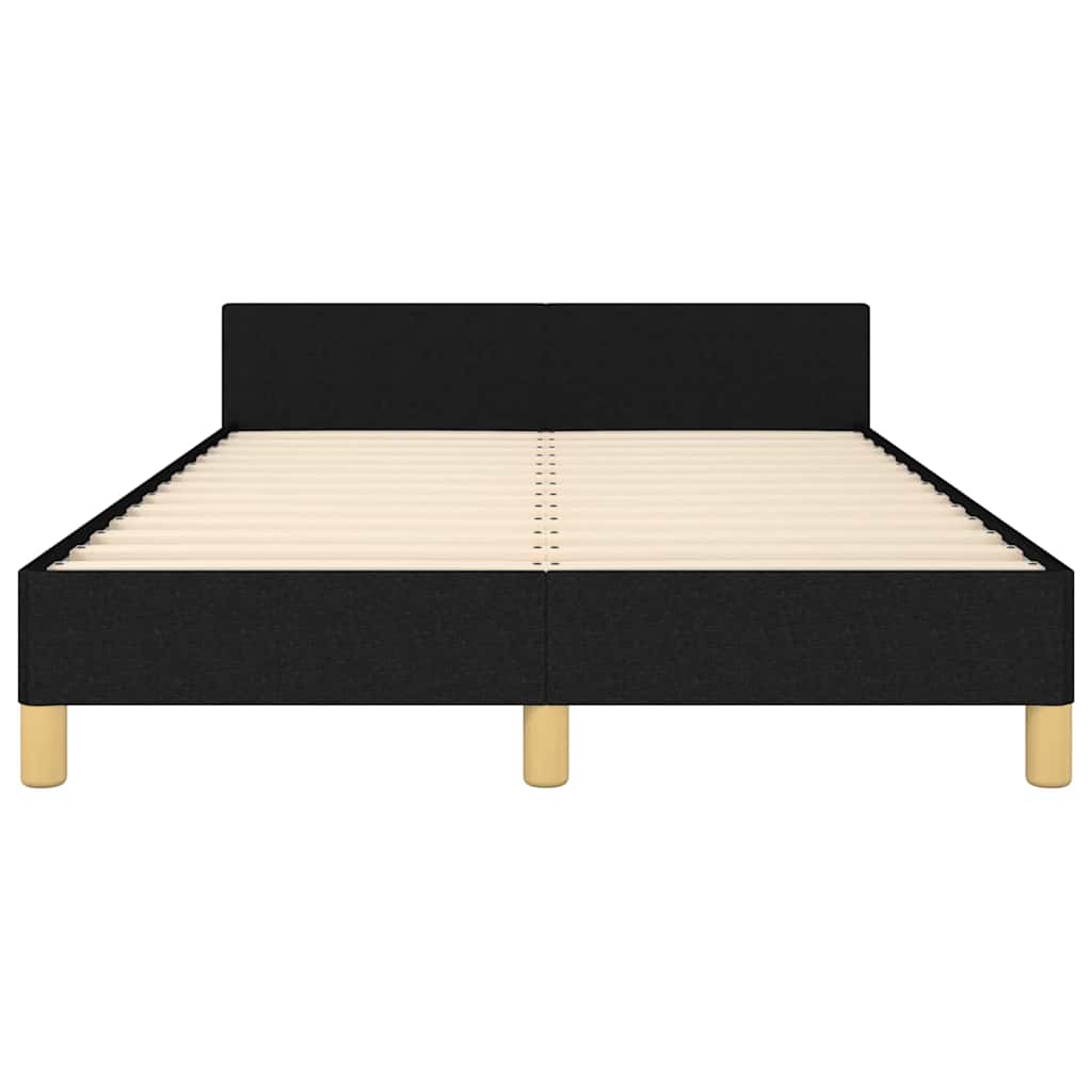 Cadre de lit sans matelas noir 120x200 cm tissu - XIOS
