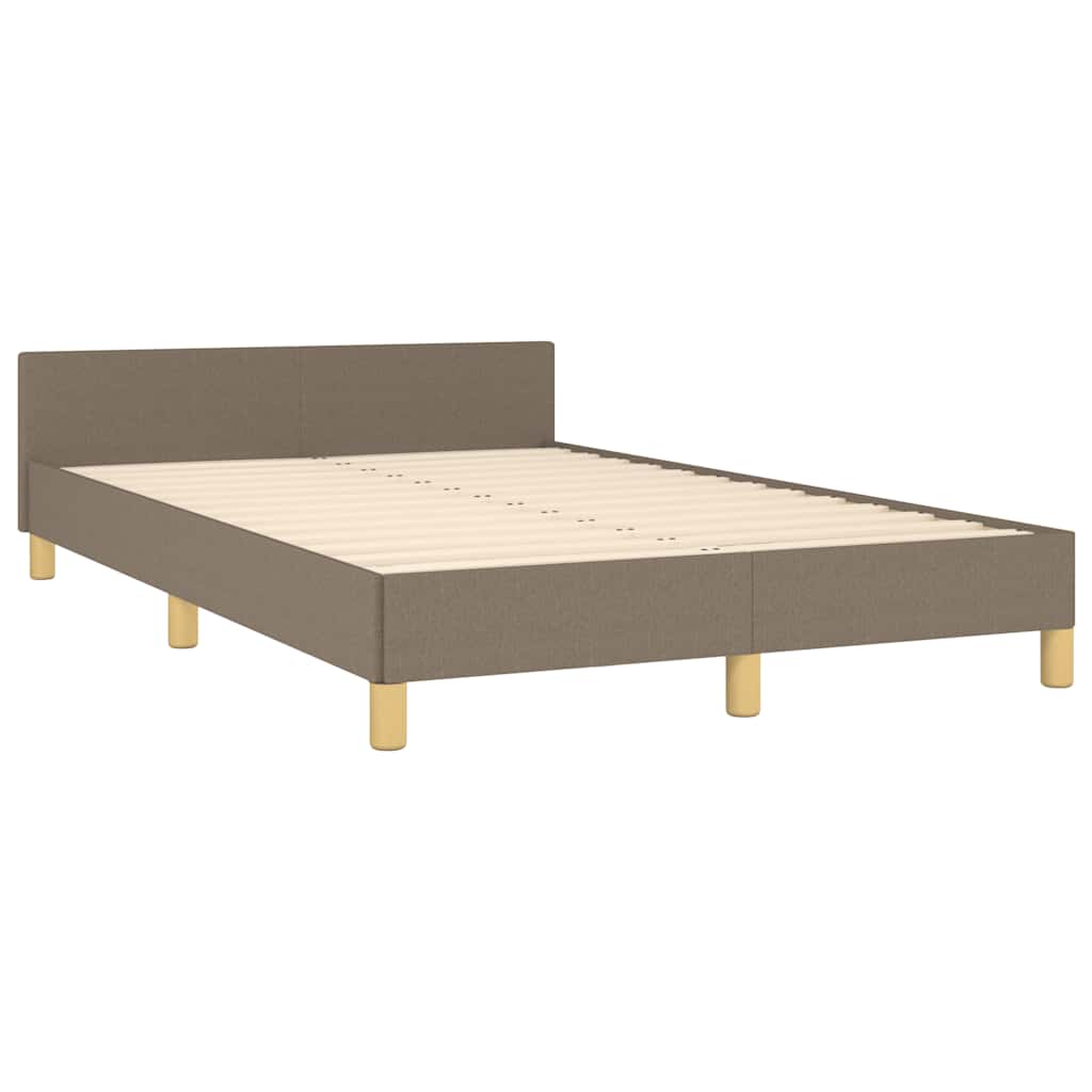 Cadre de lit sans matelas taupe 120x200 cm tissu - XIOS