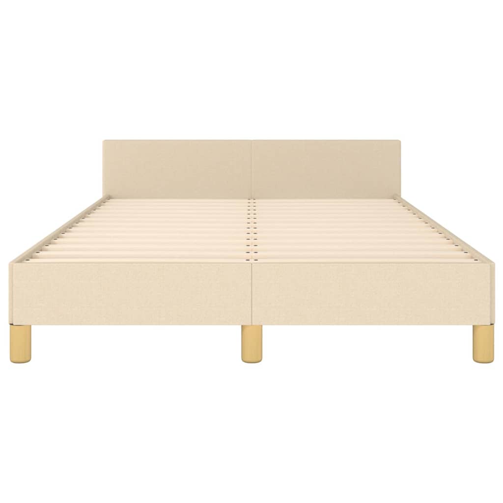 Cadre de lit sans matelas crème 120x200 cm tissu - XIOS