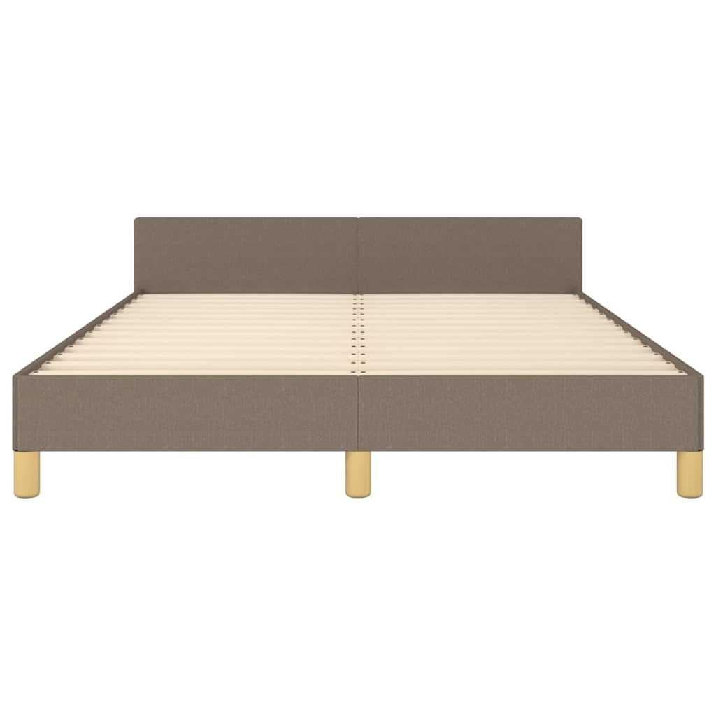 Cadre de lit sans matelas taupe 140x200 cm tissu - XIOS
