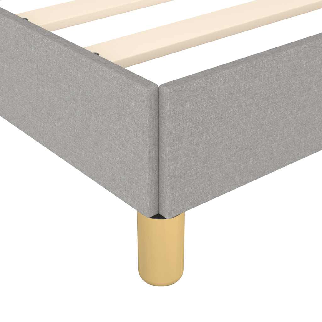 Cadre de lit sans matelas gris clair 160x200 cm tissu - XIOS