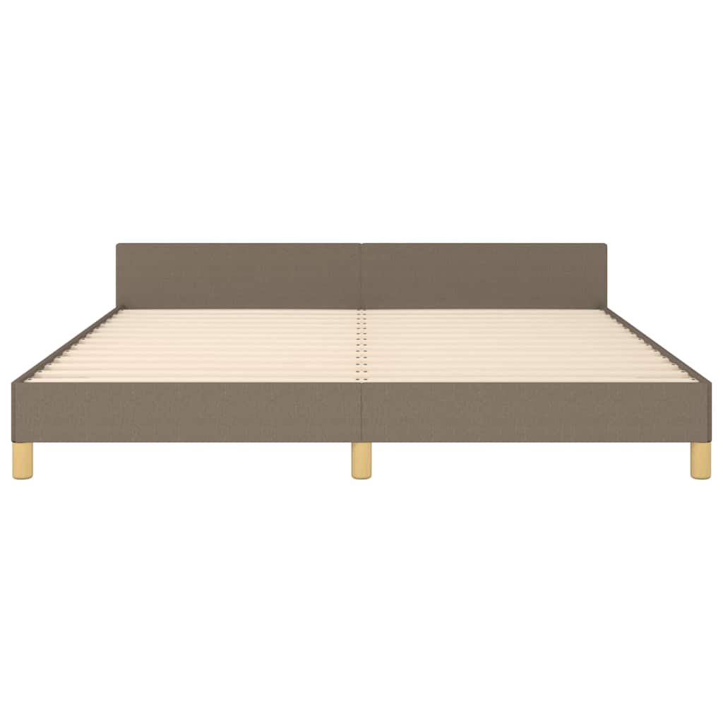 Cadre de lit sans matelas taupe 160x200 cm tissu - XIOS