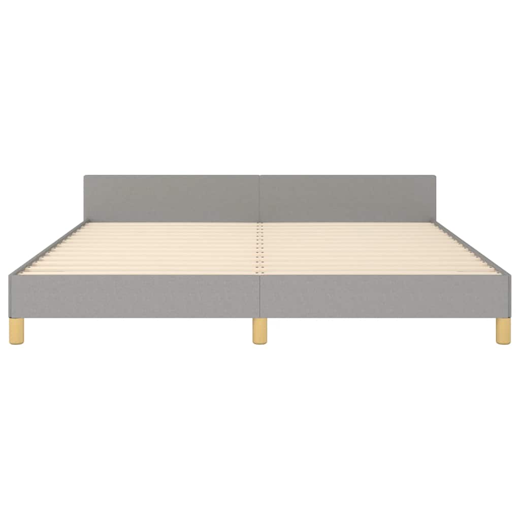 Cadre de lit sans matelas gris clair 180x200 cm tissu - XIOS