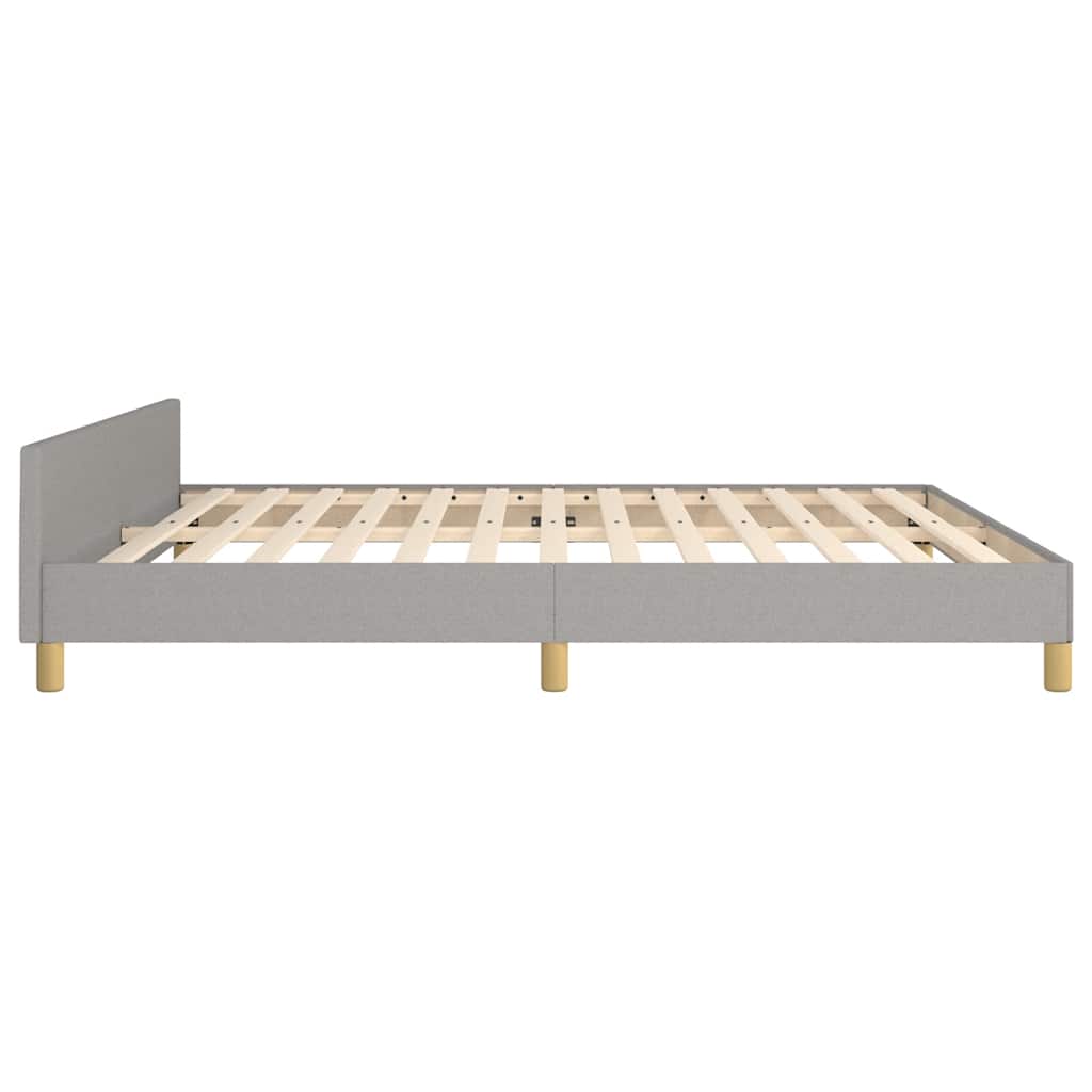 Cadre de lit sans matelas gris clair 180x200 cm tissu - XIOS