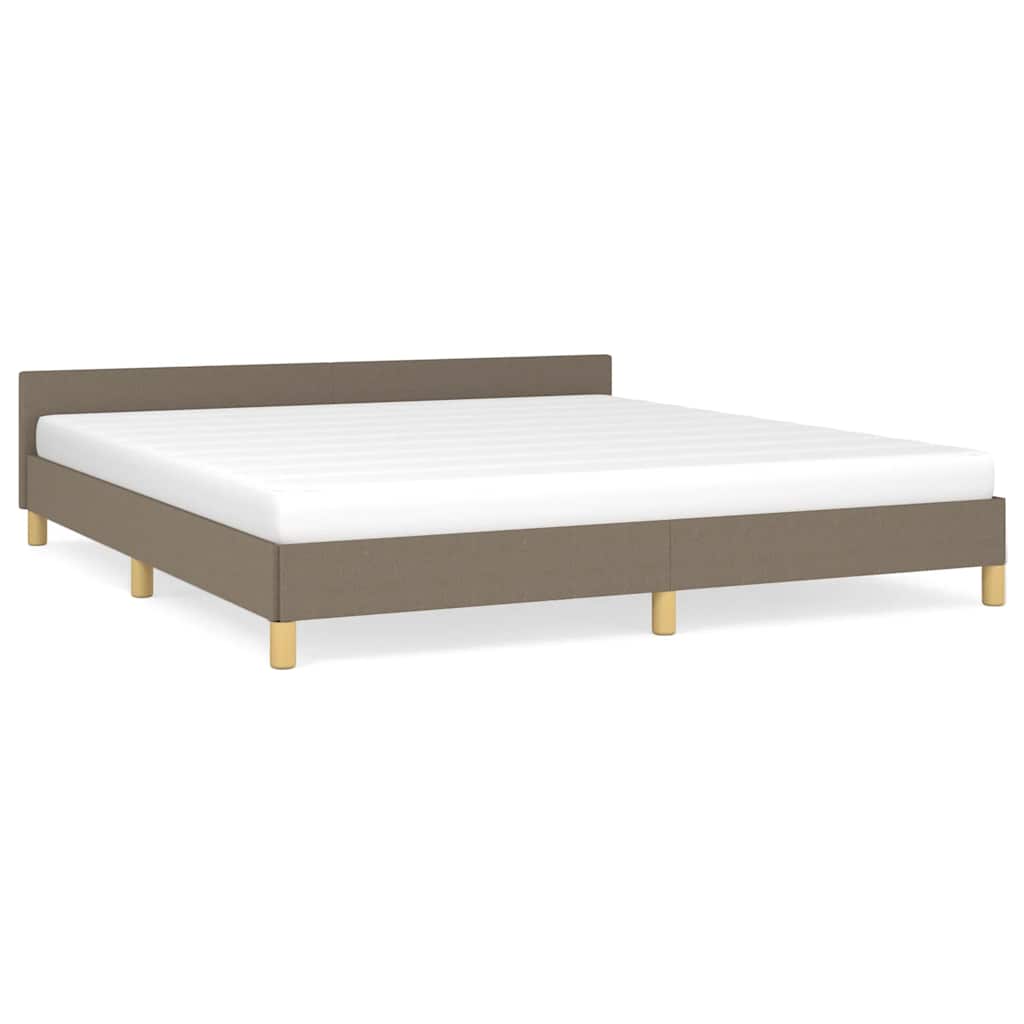 Cadre de lit sans matelas taupe 180x200 cm tissu - XIOS