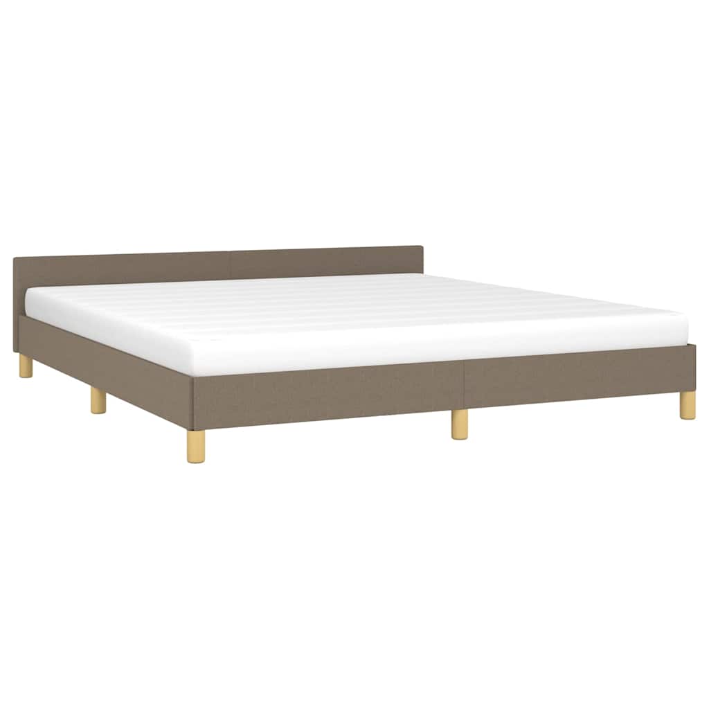 Cadre de lit sans matelas taupe 180x200 cm tissu - XIOS