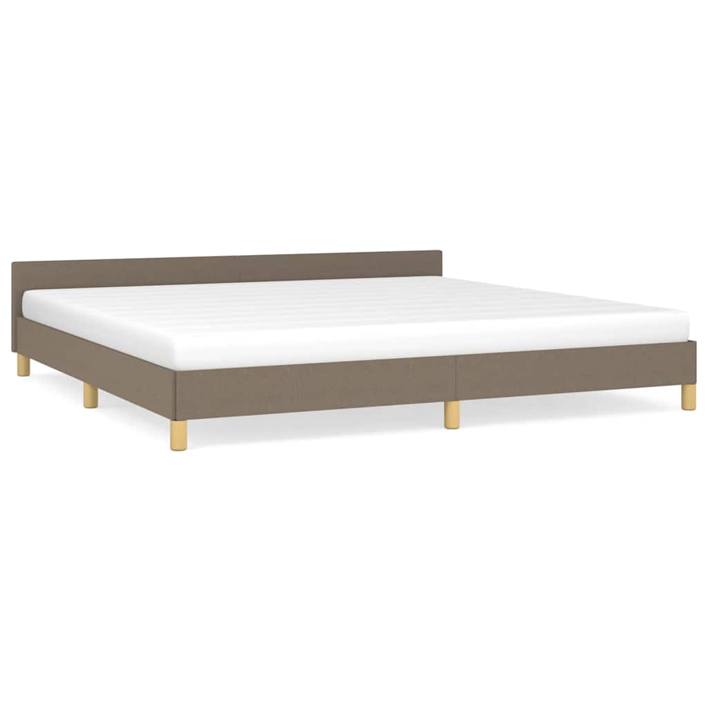 Cadre de lit sans matelas taupe 200x200 cm tissu - XIOS