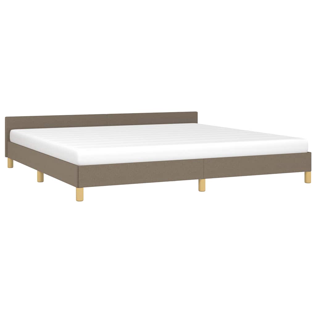 Cadre de lit sans matelas taupe 200x200 cm tissu - XIOS