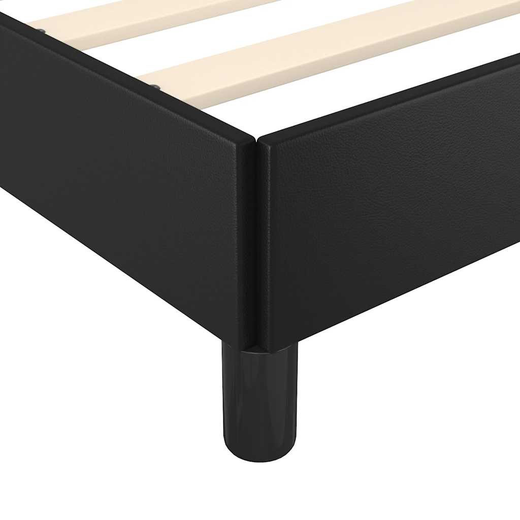 Cadre de lit avec tête de lit sans matelas noir 80x200 cm - XIOS