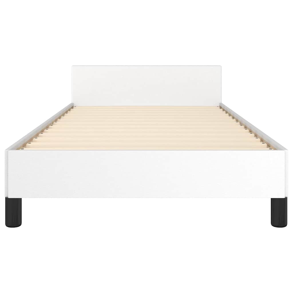 Cadre de lit avec tête de lit sans matelas blanc 80x200 cm - XIOS