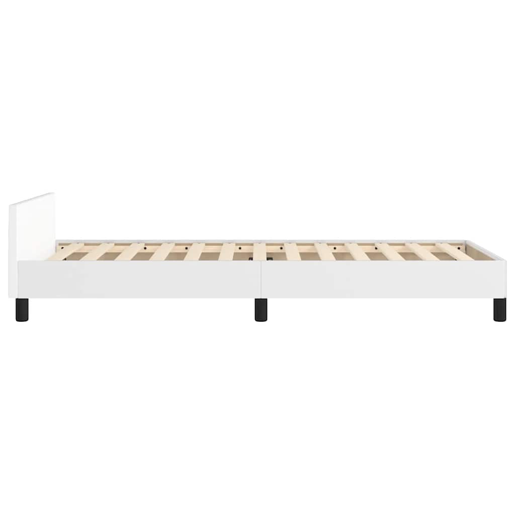 Cadre de lit avec tête de lit sans matelas blanc 80x200 cm - XIOS