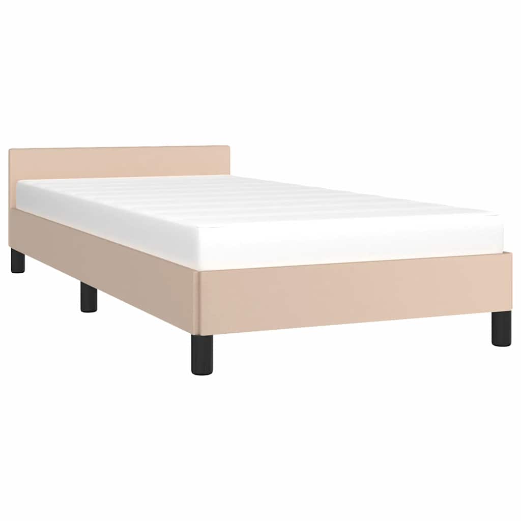 Cadre de lit avec tête de lit sans matelas cappuccino 80x200 cm - XIOS
