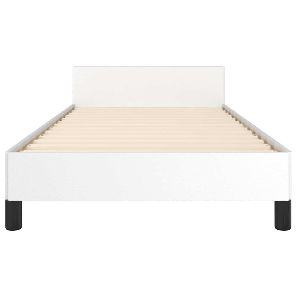 Cadre de lit avec tête de lit sans matelas blanc 90x200 cm - XIOS