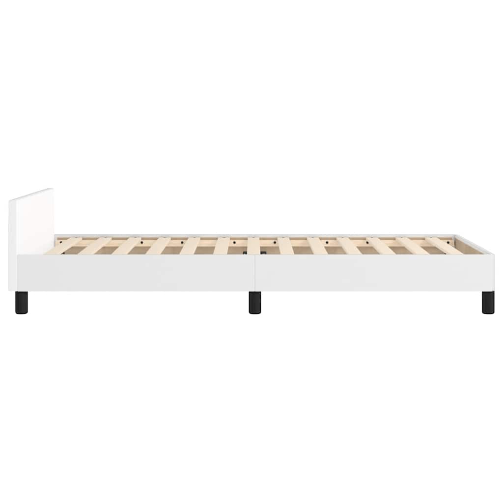 Cadre de lit avec tête de lit sans matelas blanc 90x200 cm - XIOS