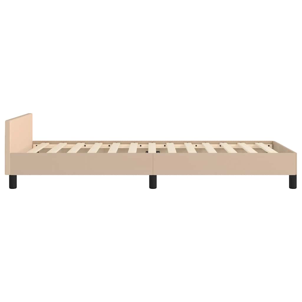 Cadre de lit avec tête de lit sans matelas cappuccino 90x200 cm - XIOS