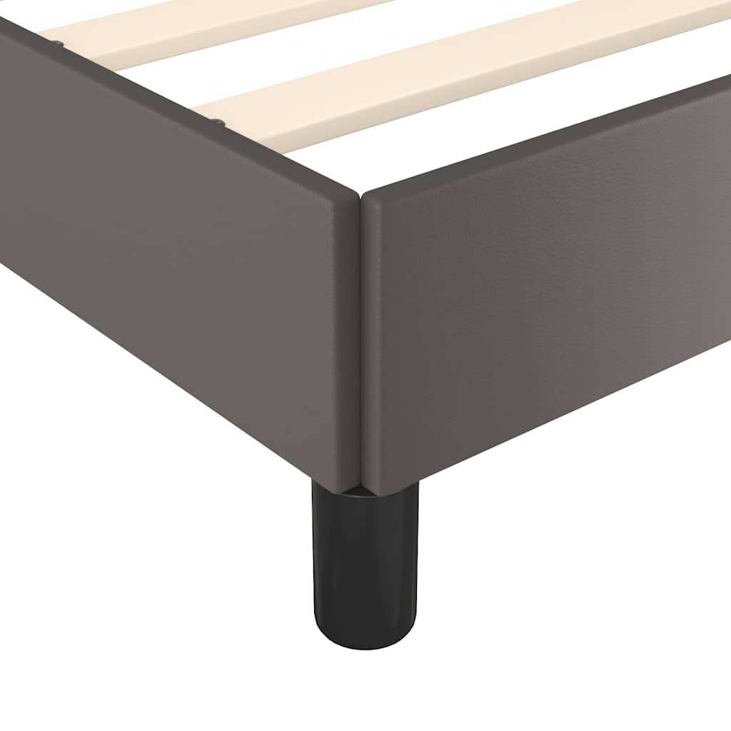 Cadre de lit avec tête de lit sans matelas gris 100x200 cm - XIOS