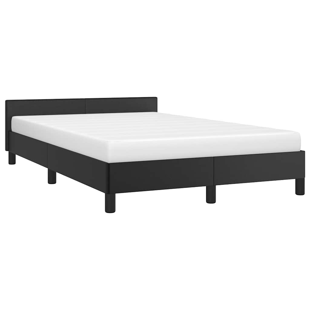 Cadre de lit avec tête de lit sans matelas noir 120x200 cm - XIOS