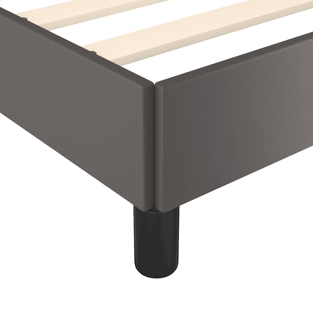 Cadre de lit avec tête de lit sans matelas gris 120x200 cm - XIOS