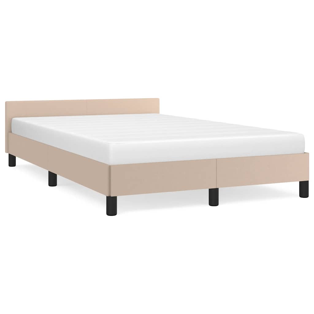 Cadre de lit avec tête de lit sans matelas cappuccino 120x200cm - XIOS