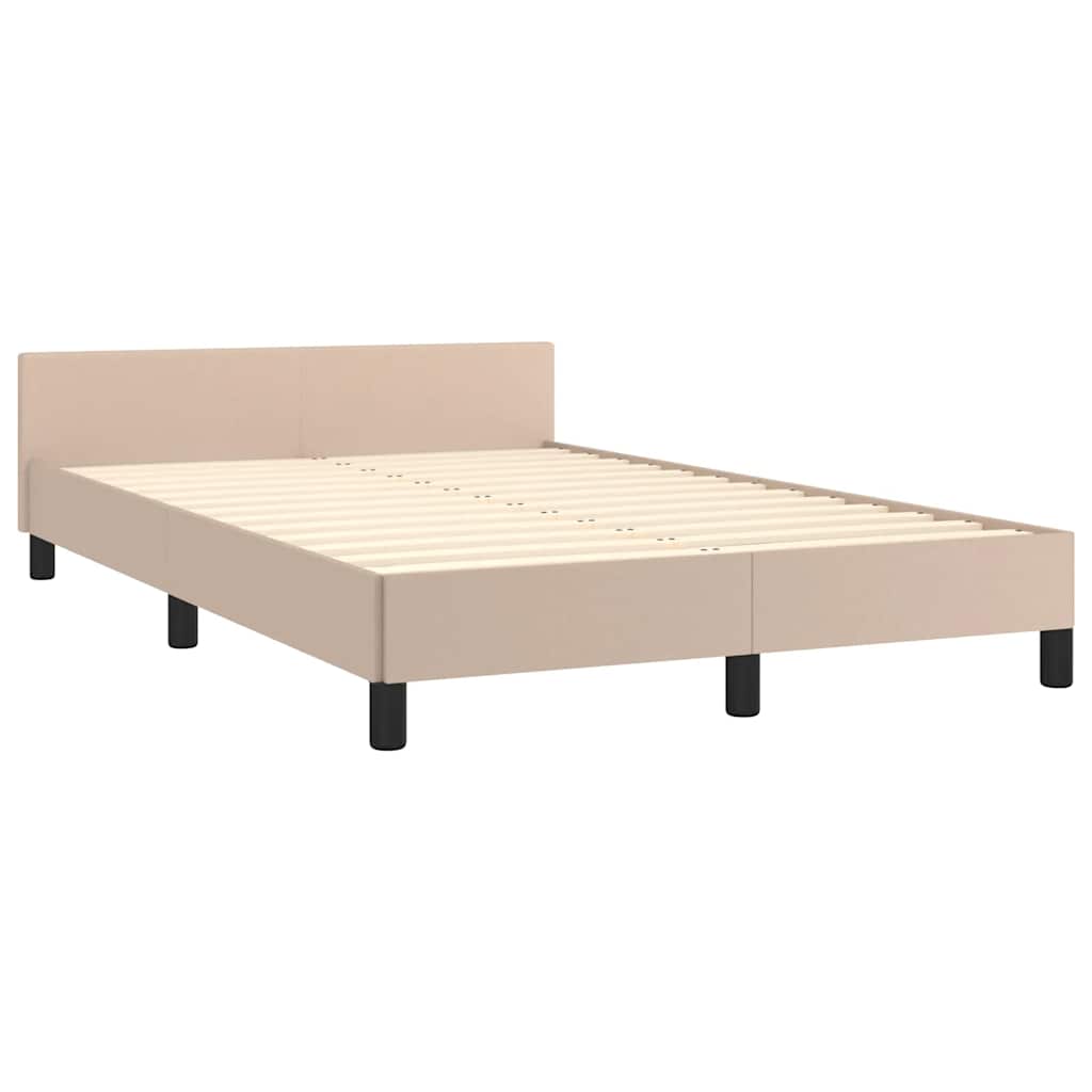 Cadre de lit avec tête de lit sans matelas cappuccino 120x200cm - XIOS