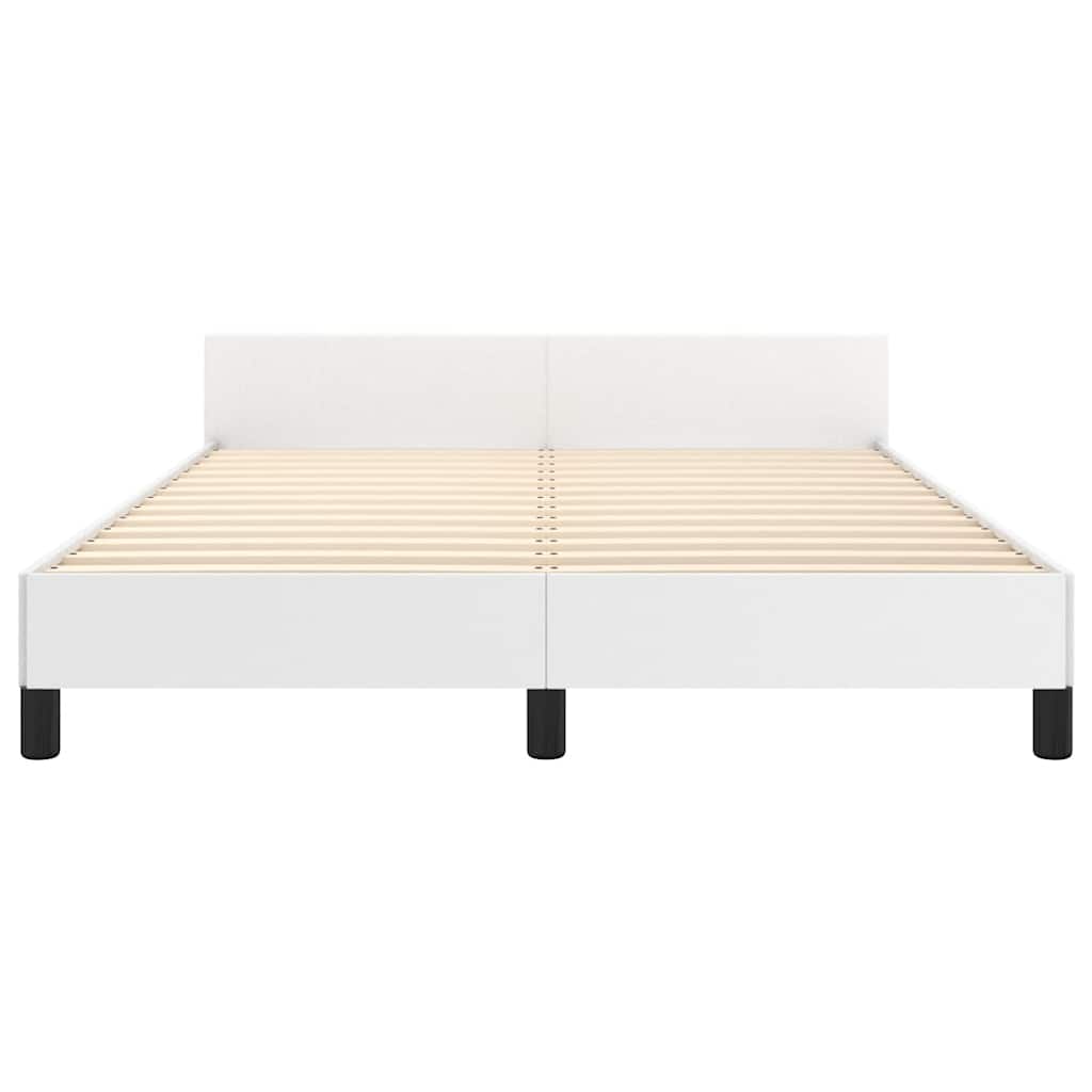 Cadre de lit avec tête de lit sans matelas blanc 140x200 cm - XIOS