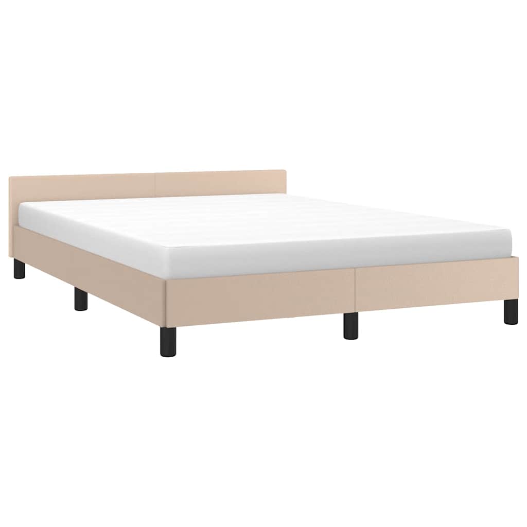 Cadre de lit avec tête de lit sans matelas cappuccino 140x200cm - XIOS