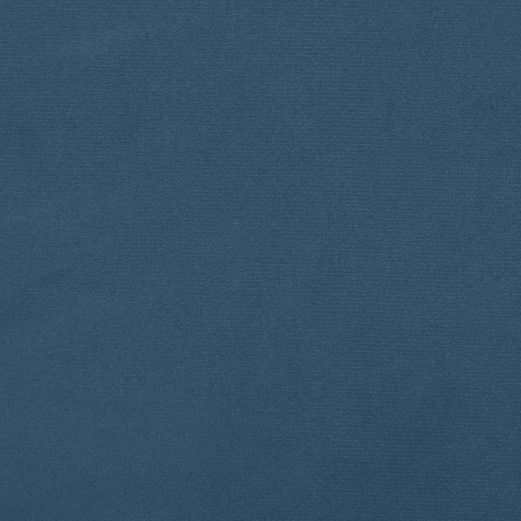 Cadre de lit sans matelas bleu foncé 100x200 cm velours - XIOS