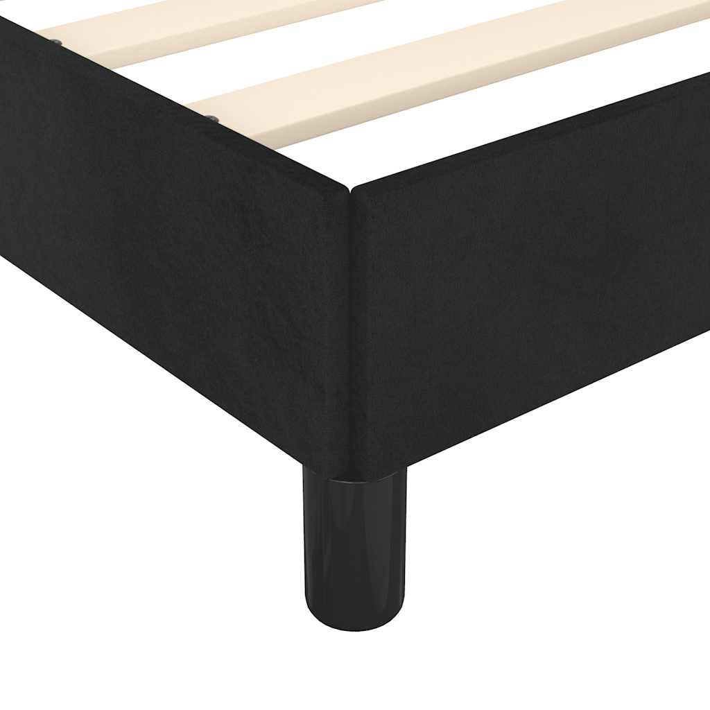 Cadre de lit sans matelas noir 160x200 cm velours - XIOS