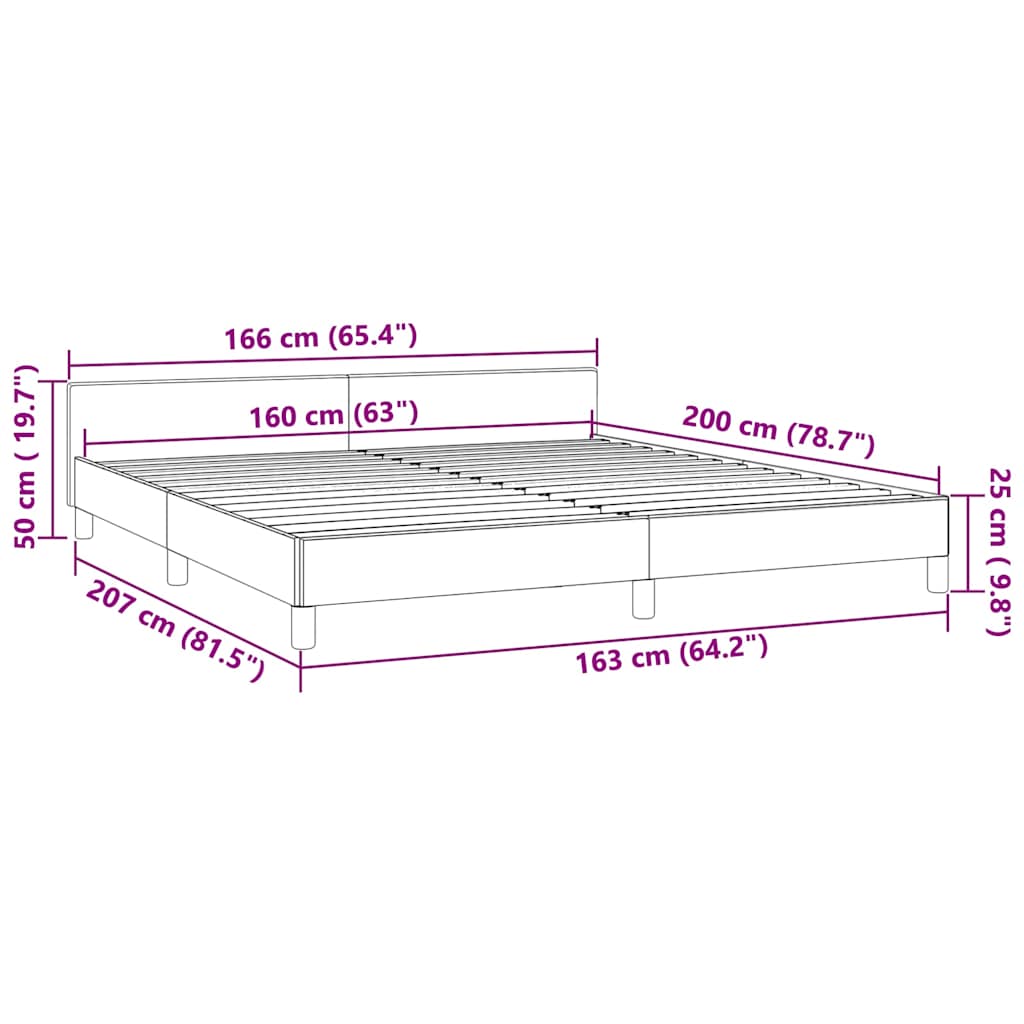 Cadre de lit sans matelas vert foncé 160x200 cm velours - XIOS