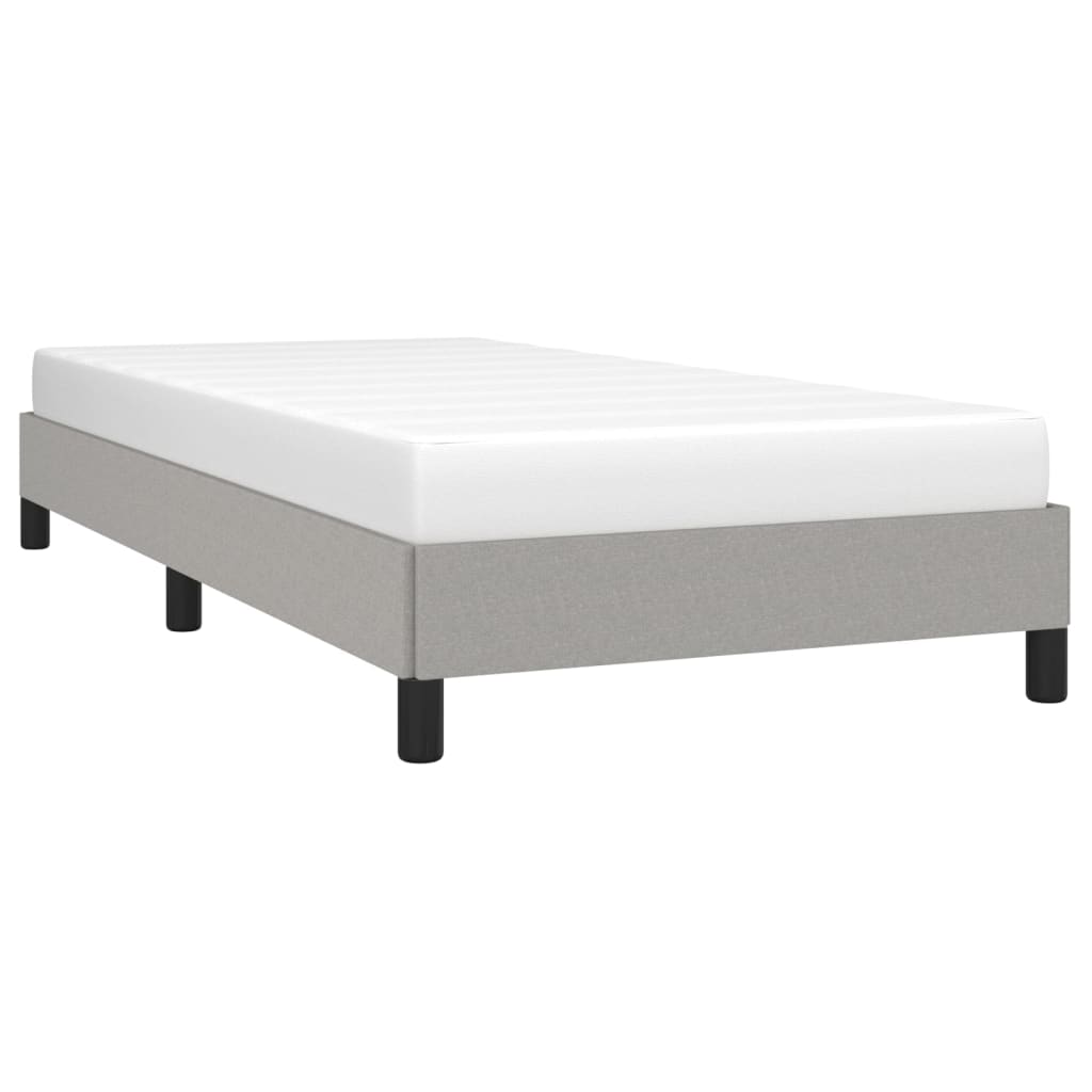 Cadre de lit sans matelas gris clair 90x190 cm tissu - XIOS