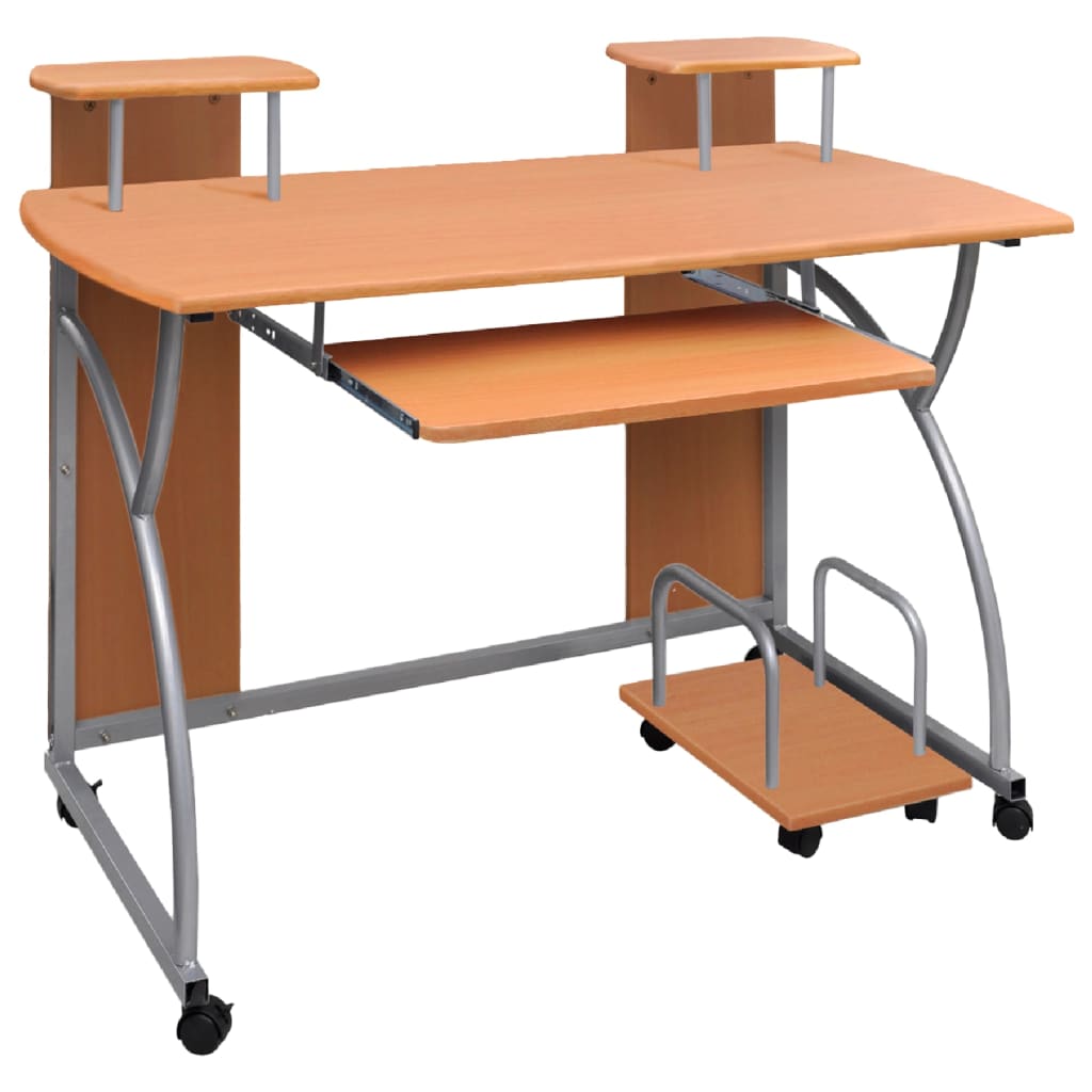 Bureau d'ordinateur Marron 110x52x88,5 cm Bois d’ingénierie - XIOS
