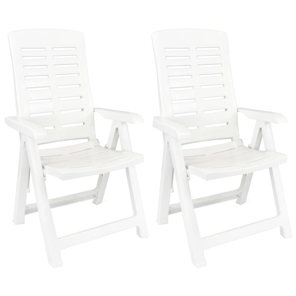 Ensemble à manger de jardin 3 pcs Blanc Polypropylène