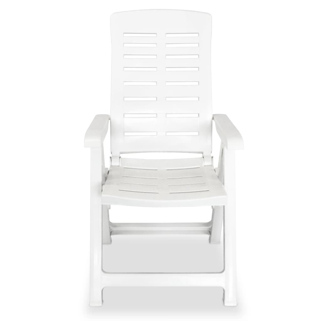 Ensemble à manger de jardin 3 pcs Blanc Polypropylène